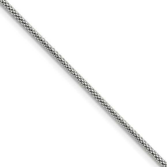 2mm Stainless Steel Round Bismark Mesh Chain Necklace 18 Inch